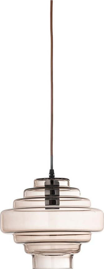 Hnědé závěsné svítidlo se skleněným stínidlem ø 27 cm Ilua – Bloomingville Bloomingville