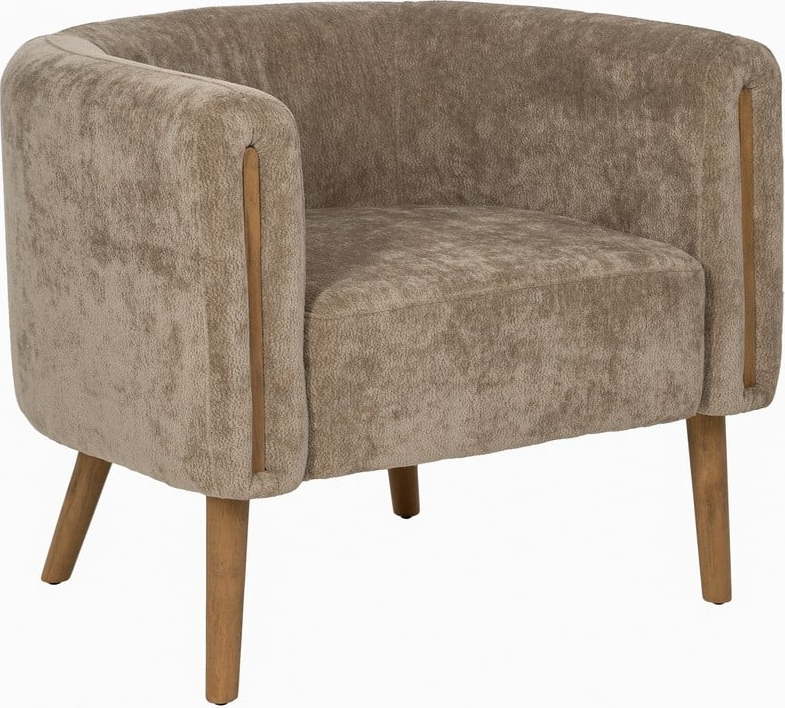 Hnědé žinylkové křeslo Birch – Ixia Ixia