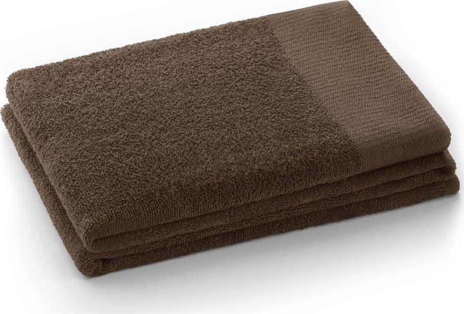 Hnědý froté bavlněný ručník 30x50 cm Amari – Restilo Restilo