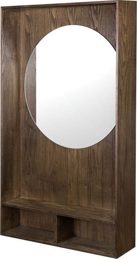 Hnědý věšákový panel z dubového dřeva 60x100x11