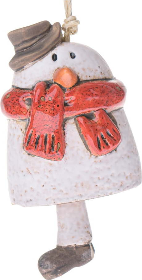 Keramická vánoční ozdoba 10 cm Snowman – Dakls Dakls