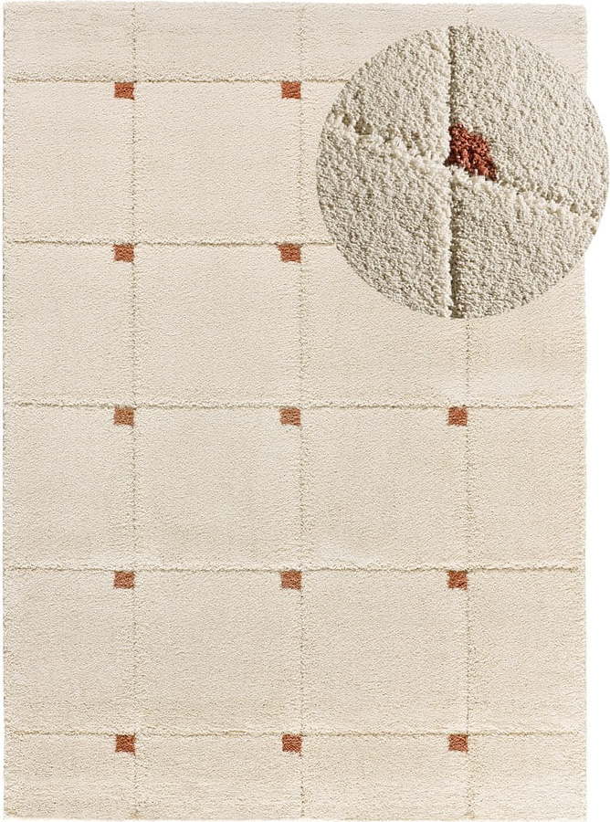 Koberec v cihlové a krémové barvě 80x150 cm Brenda – Universal Universal