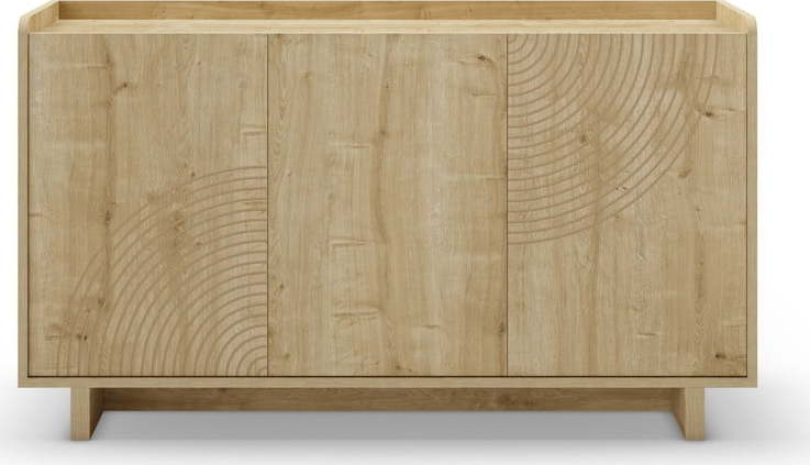 Komoda v dekoru dubu v přírodní barvě 140x80x40 cm Daira – Marckeric Marckeric