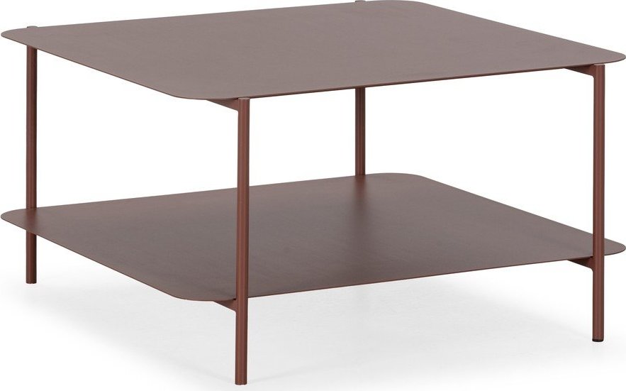 Kovový konferenční stolek v terakotové barvě 70x73 cm Beatrix – MOME Mome