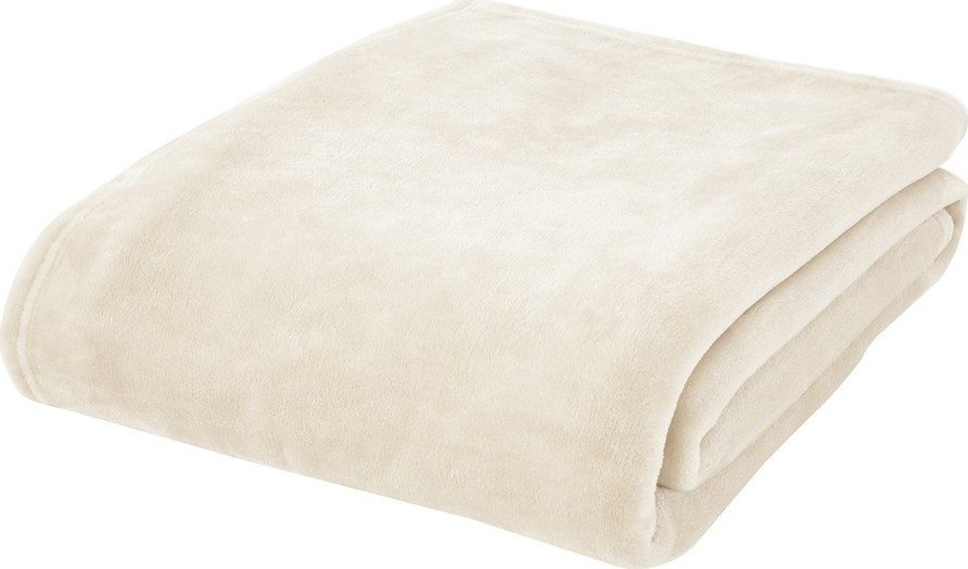 Krémová deka z mikroplyše 130x170 cm Raschel Velvet – Catherine Lansfield Catherine Lansfield