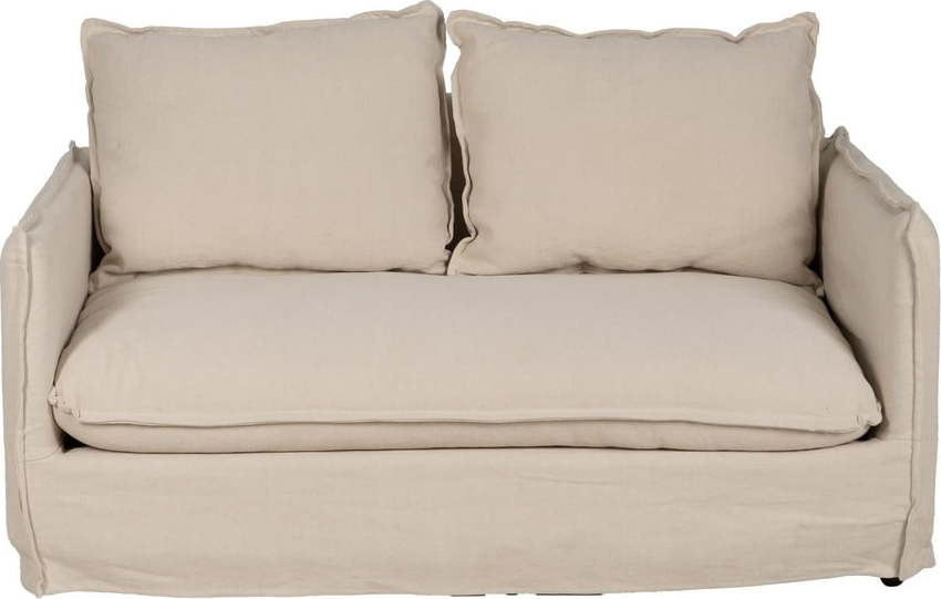 Krémová lněná pohovka 160 cm – Ixia Ixia