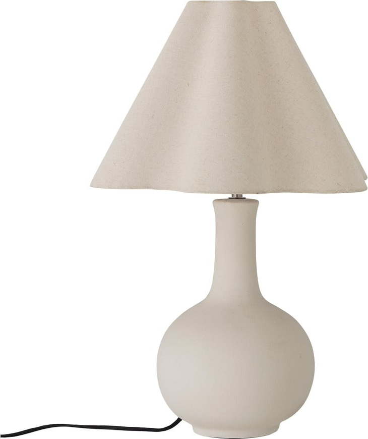 Krémová stolní lampa s textilním stínidlem (výška 60 cm) Heide – Bloomingville Bloomingville