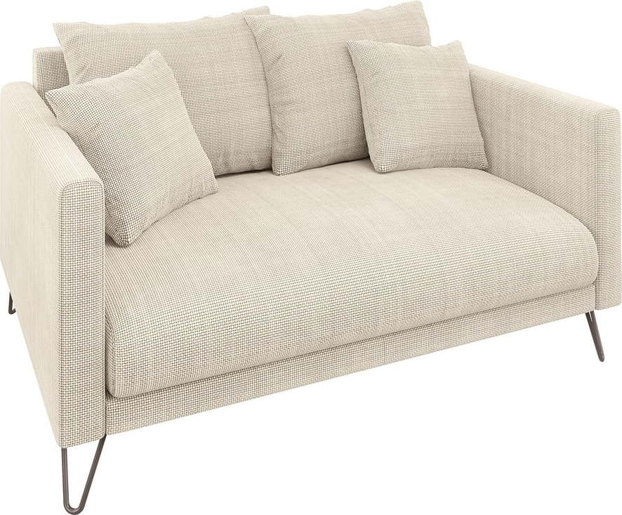 Krémová žinylková pohovka 140 cm Freya – Ropez Ropez