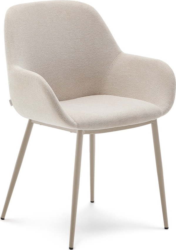 Krémové čalouněné jídelní křeslo Konna – Kave Home Kave Home