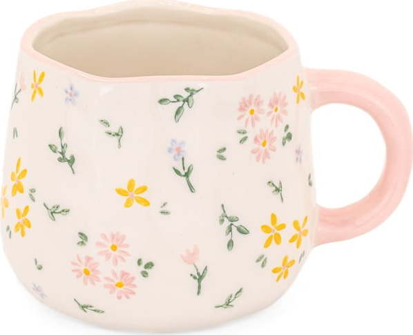 Krémový hrnek z kameniny 375 ml Ditsy – Sass & Belle Sass & Belle