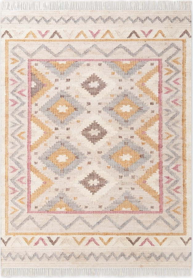 Krémový ručně tkaný jutový koberec 80x150 cm Roya Imani – Elle Decoration Elle Decoration