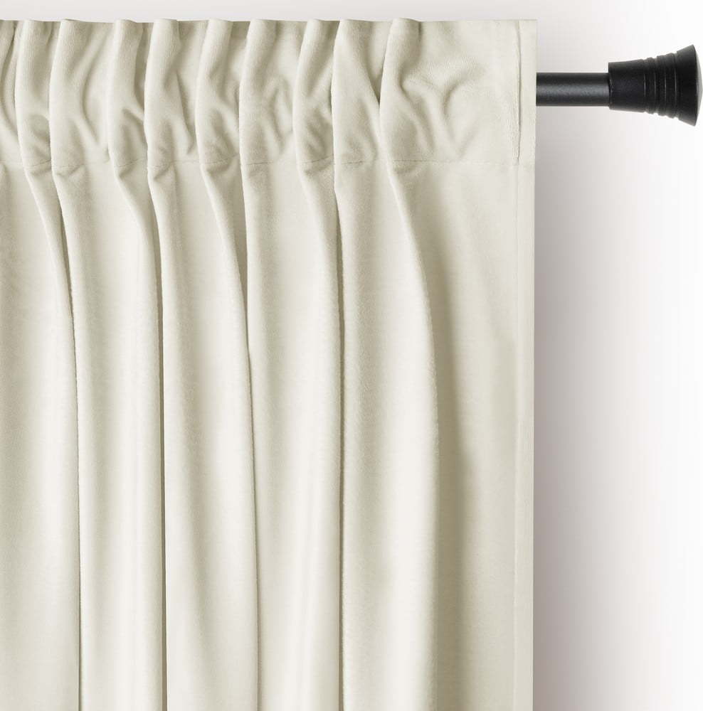 Krémový sametový dimout závěs 140x270 cm Pleat – Restilo Restilo