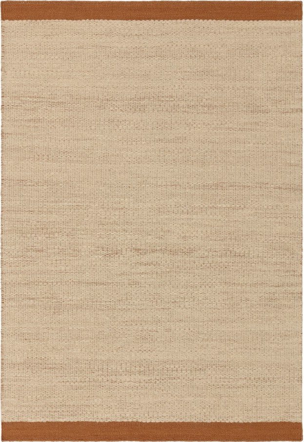 Krémový/v terakotové barvě ručně tkaný vlněný koberec 160x230 cm Lima Rust – Asiatic Carpets Asiatic Carpets