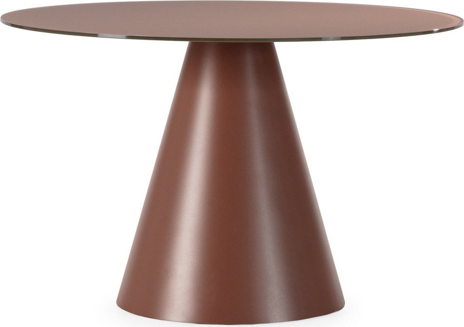 Kulatý jídelní stůl se skleněnou deskou ø 120 cm Vida – MOME Mome