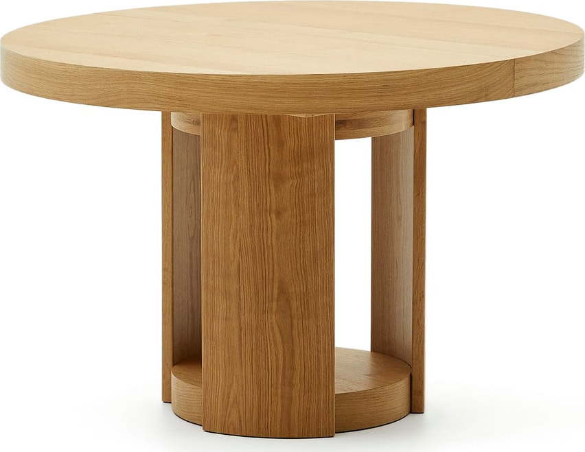 Kulatý rozkládací jídelní stůl s přídavnou deskou v dekoru dubu ø 120 cm Artis – Kave Home Kave Home