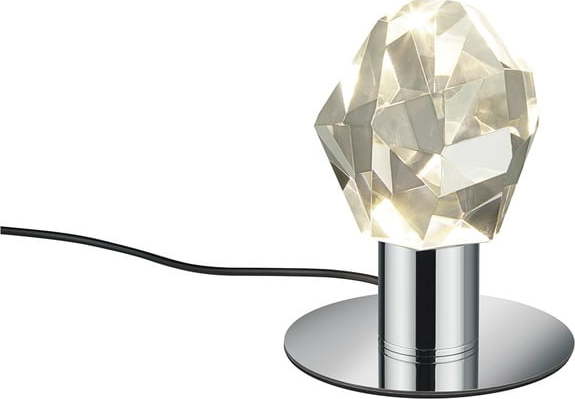 LED stolní lampa ve stříbrné barvě se skleněným stínidlem (výška 17 cm) Verano – Trio Select Trio Select