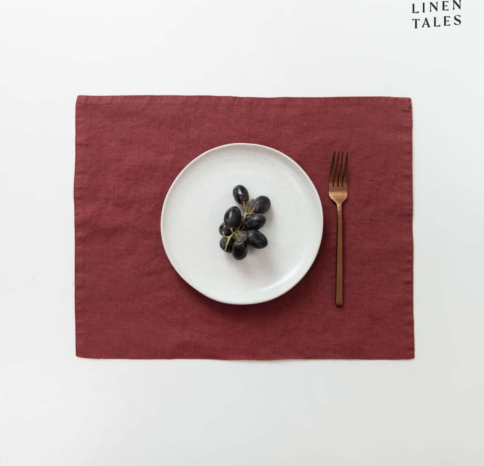 Lněné prostírání 35x45 cm Marsala – Linen Tales Linen Tales
