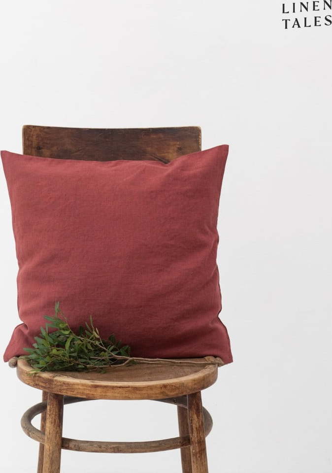 Lněný povlak na polštář 45x45 cm Marsala – Linen Tales Linen Tales