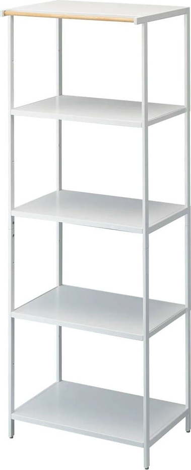 Matně bílý ocelový regál 60x170x46