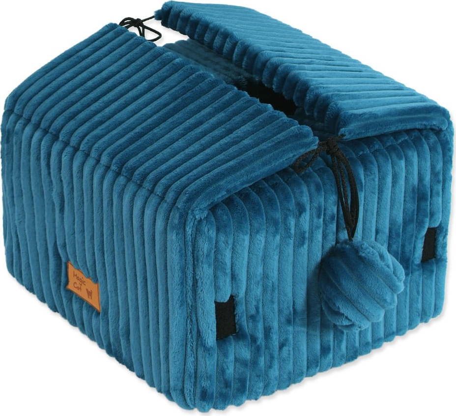 Modrá kukaň pro kočku 40x36 cm Magic Cat Stripe – Plaček Pet Products Plaček Pet Products