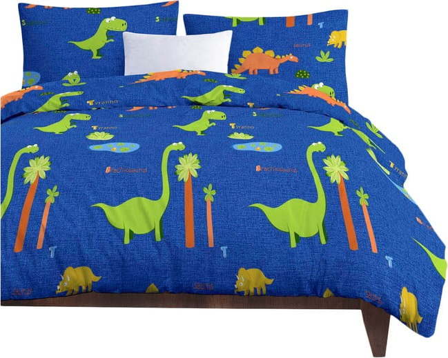 Modré dětské povlečení na jednolůžko 140x200 cm Dinolar – Mijolnir Mijolnir