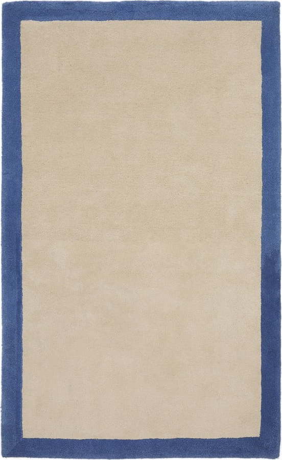 Modro-béžový bavlněný koberec 90x150 cm Nalim – Kave Home Kave Home