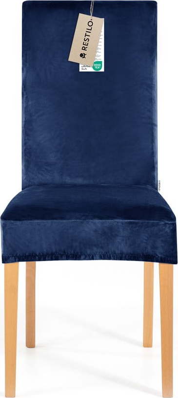 Modrý napínací potah na židli 48 cm Sento – Restilo Restilo