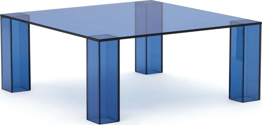 Modrý skleněný konferenční stolek 85x85 cm Adularia – Kave Home Kave Home