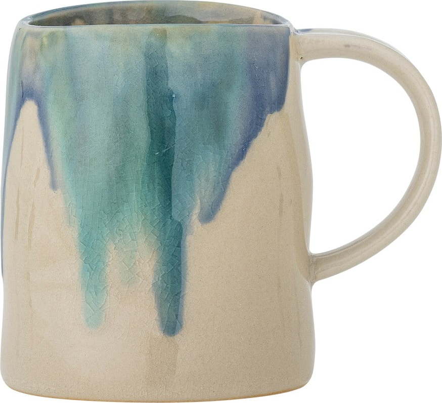 Modrý/béžový hrnek z kameniny 450 ml Yori – Bloomingville Bloomingville