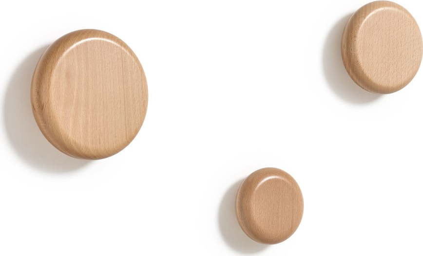 Nástěnné dřevěné háčky v sadě 3 ks v přírodní barvě Nadue – Kave Home Kave Home