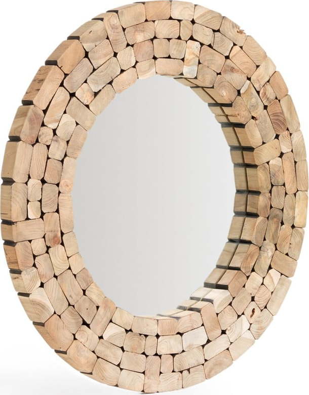 Nástěnné zrcadlo s dřevěným rámem ø 80 cm Eliptic – Kave Home Kave Home