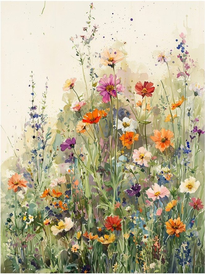 Obraz 60x80 cm Wildflowers – Styler Styler