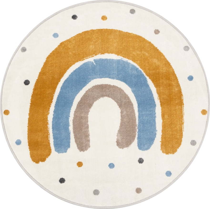 Okrově žlutý/slonovinový dětský koberec ø120 cm Joyful Gold – FD FD