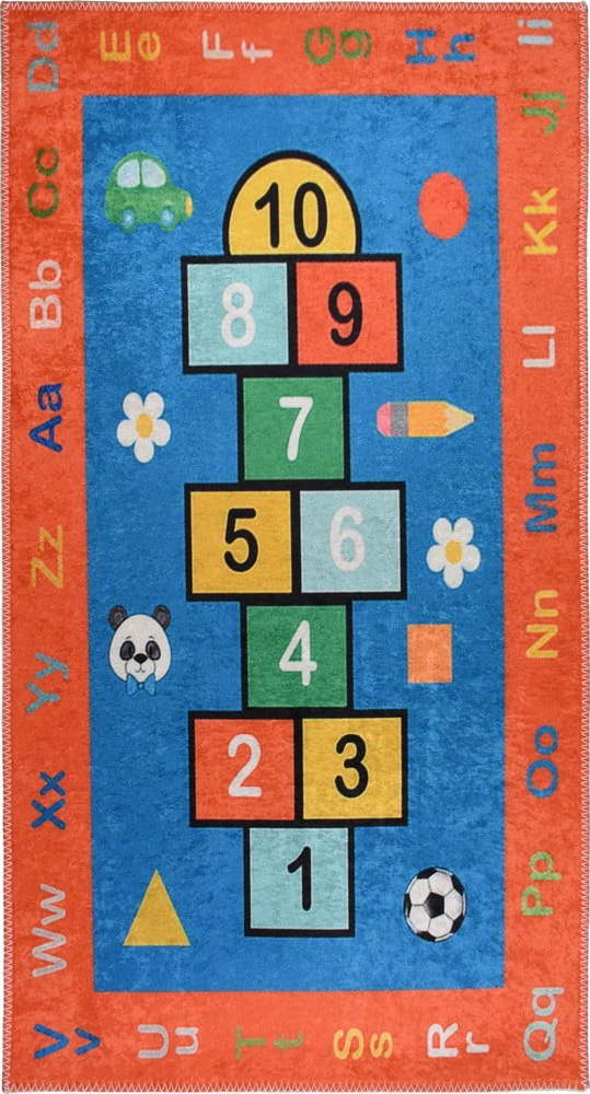 Oranžový pratelný dětský hrací koberec 120x180 cm Hopscotch Orange – Vitaus Vitaus