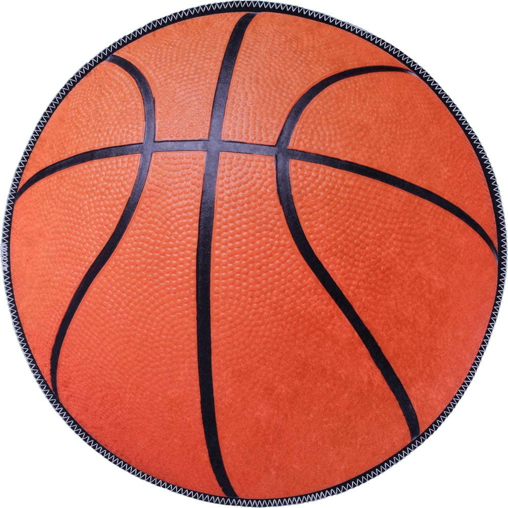 Oranžový pratelný dětský koberec ø100 cm Basketball – Vitaus Vitaus