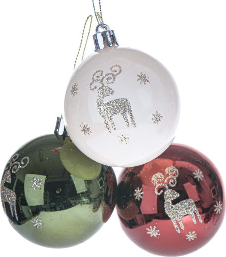 Plastové vánoční koule v sadě 3 ks ø 6 cm – Dakls Dakls
