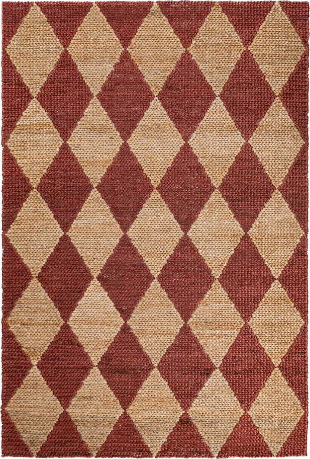 Ručně tkaný běhoun s příměsí juty v terakotové barvě 60x230 cm Effie Diamond – Flair Rugs Flair Rugs