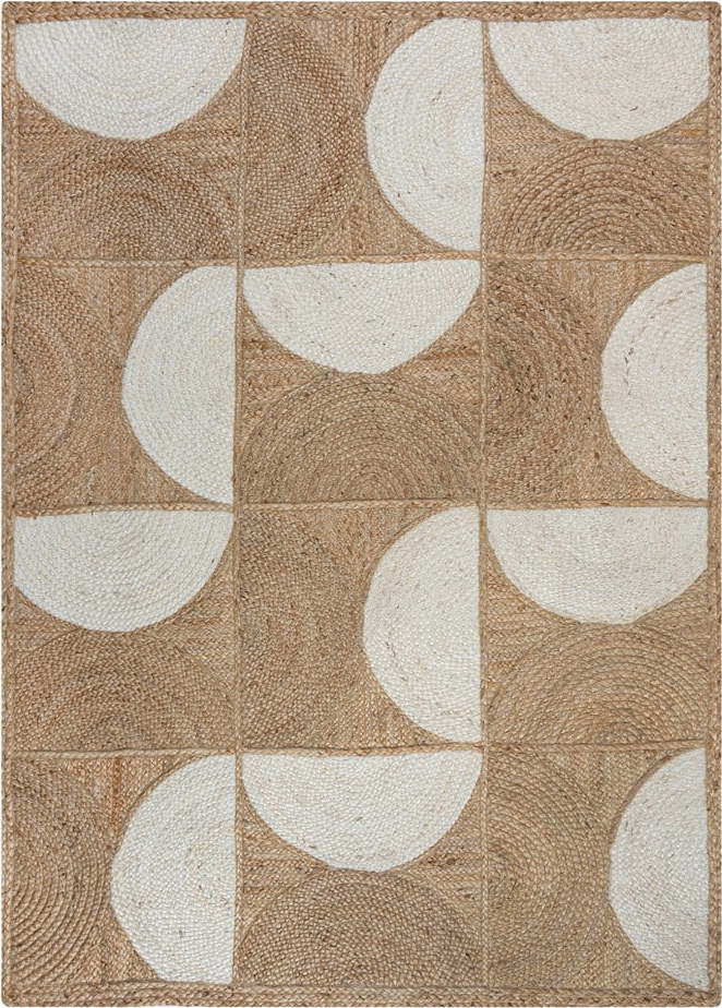 Ručně tkaný jutový koberec v přírodní barvě/slonovinový 160x230 cm Eclipse – Flair Rugs Flair Rugs