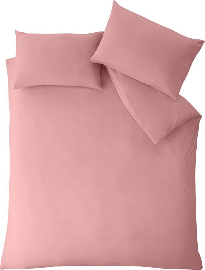Růžové povlečení na dvoulůžko/prodloužené 260x220 cm So Soft Non-Iron – Catherine Lansfield Catherine Lansfield