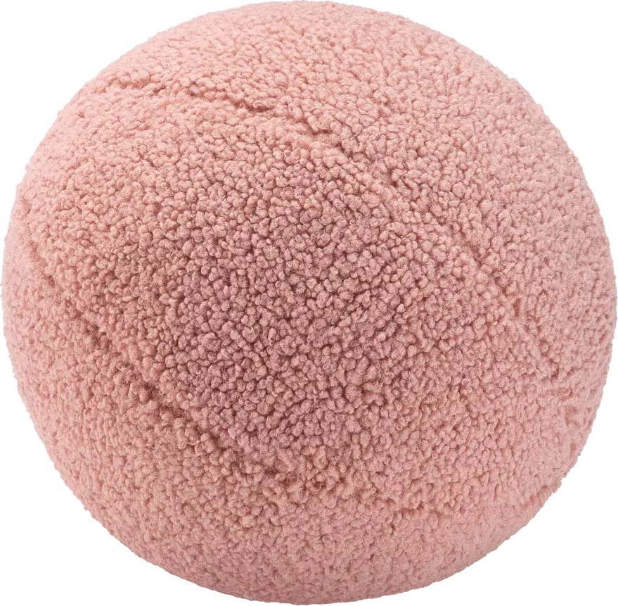 Růžový dětský pohovkový polštář z textilie bouclé Ball – Wigiwama Wigiwama