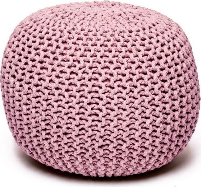 Růžový pletený taburet Jagger – Bonami Essentials Bonami Essentials