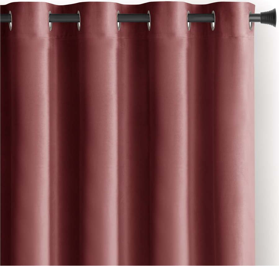 Růžový sametový dimout závěs 140x245 cm Eyelets – Restilo Restilo