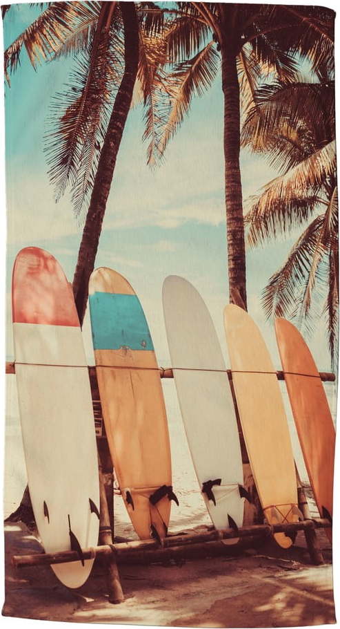 Sametová plážová osuška 100x180 cm Vintage Surf – Good Morning GOOD MORNING