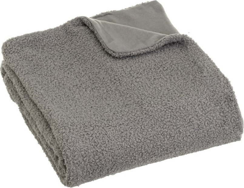 Šedá deka s beránkem 130x160 cm Sherpa Bouclé – Casa Selección Casa Selección