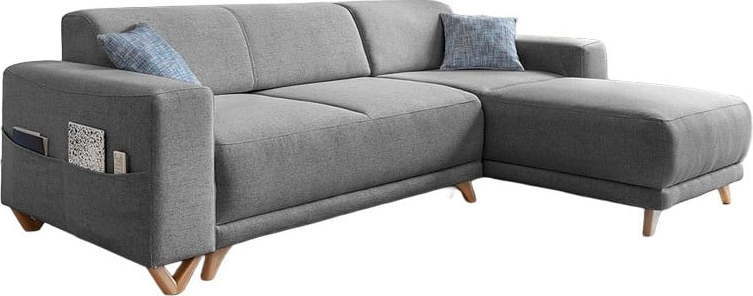 Šedá rozkládací/s úložným prostorem rohová pohovka Classy Sophie – Miuform Miuform