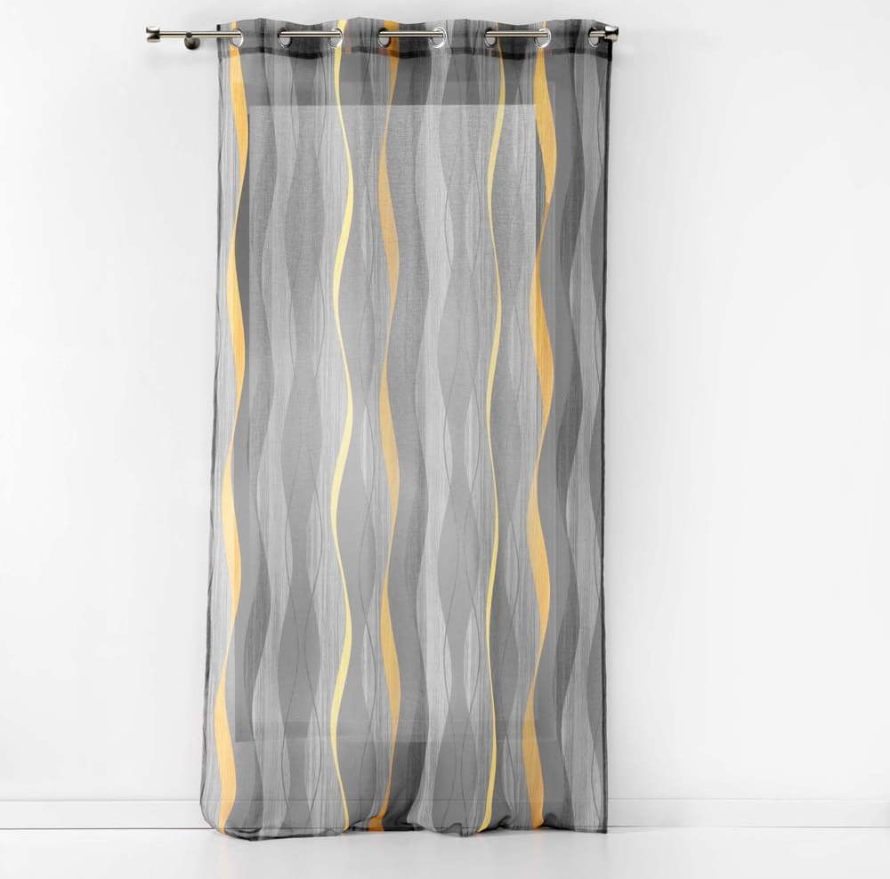 Šedá voálová záclona 140x240 cm Ondulys – douceur d'intérieur Douceur d intérieur