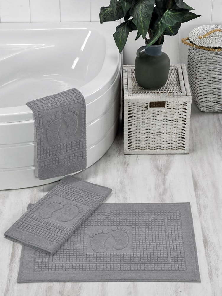 Šedé koupelnové předložky v sadě 3 ks 50x70 cm – Mila Home Mila Home