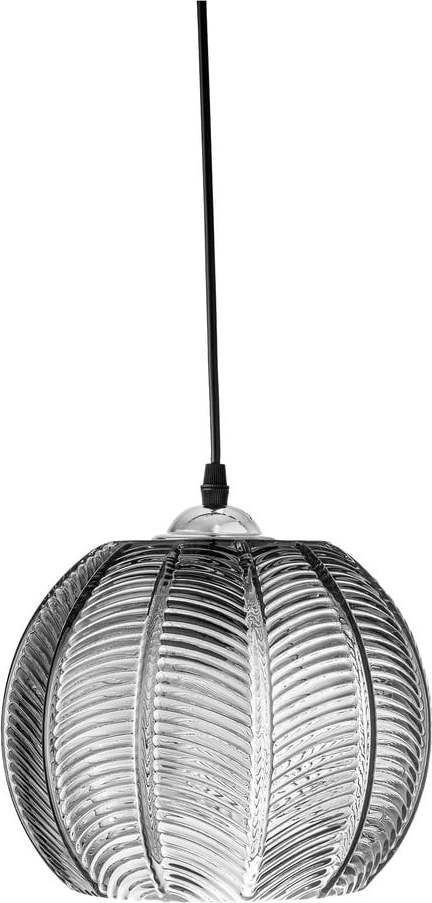 Šedé závěsné svítidlo se skleněným stínidlem ø 22 cm Adar – Bloomingville Bloomingville