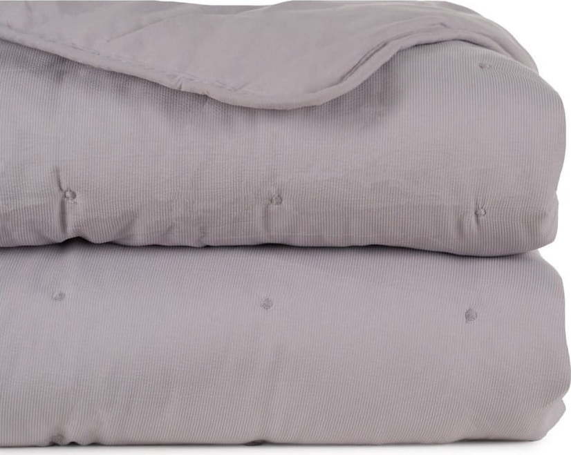 Šedý prošívaný přehoz 230x280 cm – Ixia Ixia