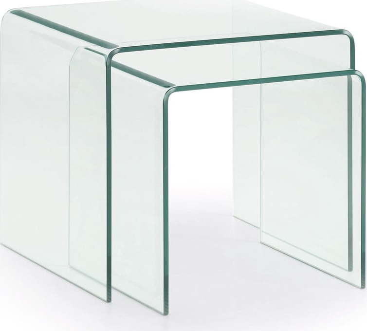 Skleněné konferenční stolky v sadě 2 ks 50x50 cm Burano – Kave Home Kave Home